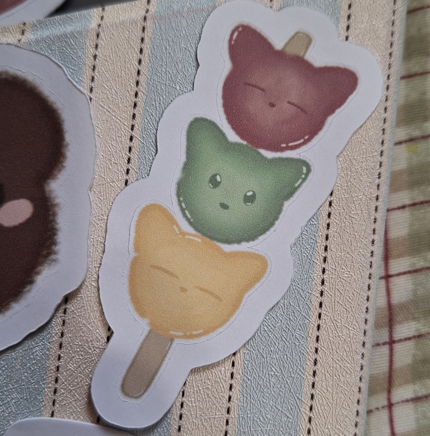 Meow-chi Skewer Matte Paper Sticker