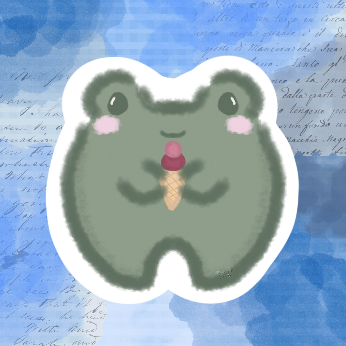 Summer Froggy Matte Paper Sticker