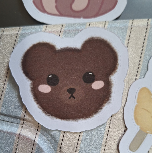 Chocolate Cookie Bear Sticker