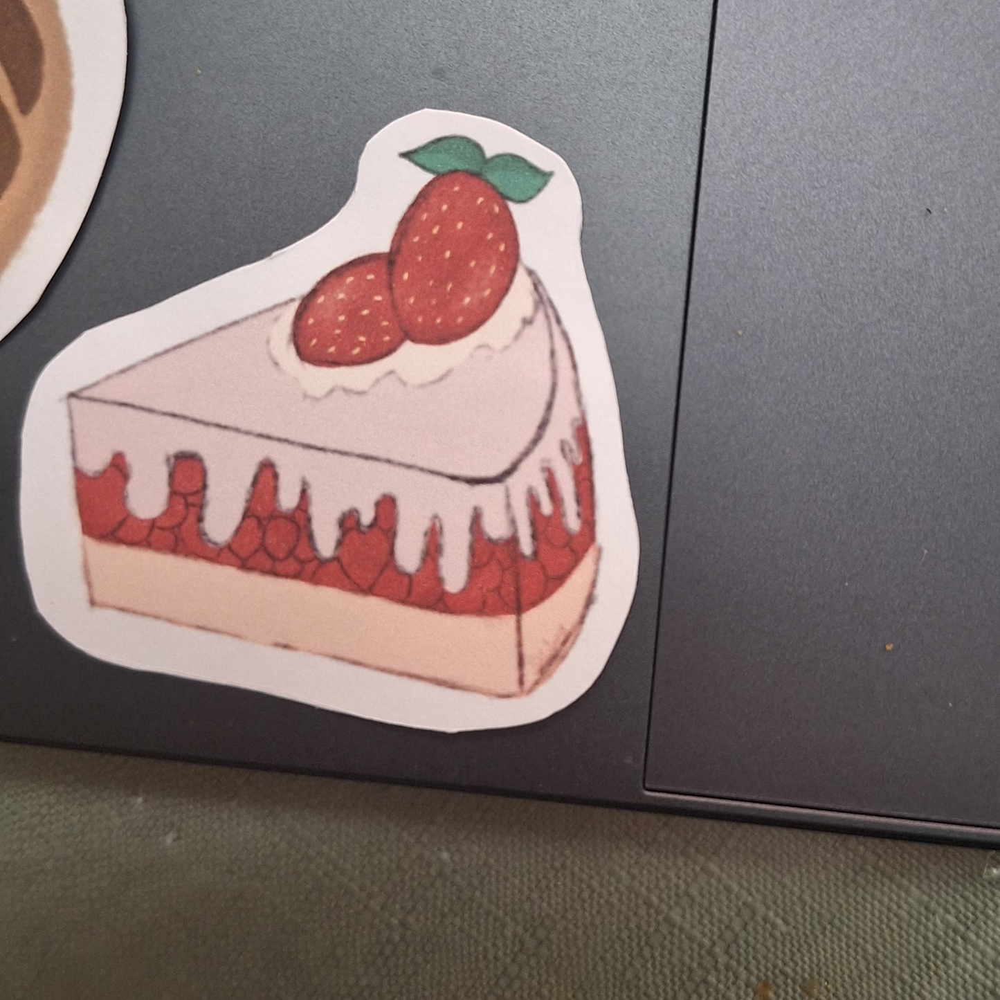 Strawberry Cake Matte Paper Sticker