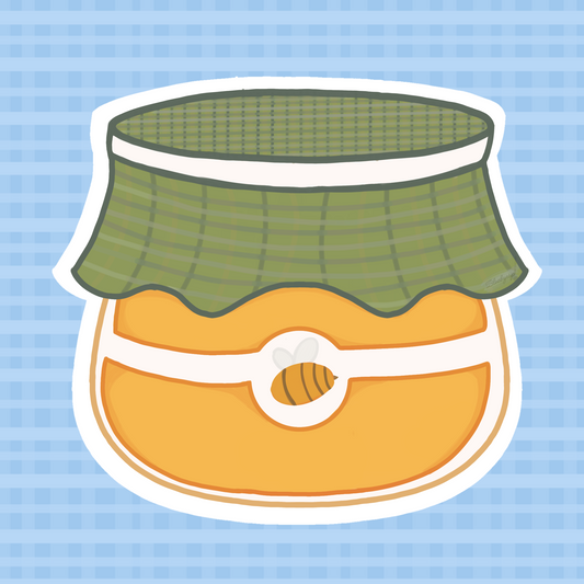 Clear Honey Jar Vinyl Sticker 🌿💛